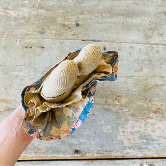 ♥️ Antique ♥️ Old Red Pink - Blue Stitched Face Rag Doll - Picture 13 of 13